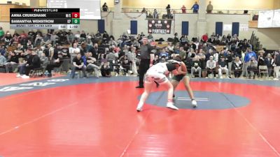 165 lbs Consolation - Anna Cruikshank, Marblehead/Swampscott vs Samantha Wenstrom, King Philip