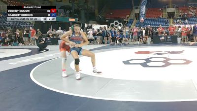 110 lbs Cons. Sub-rd Of 32 - Destiny Beaton, Oregon vs Scarlett Rudnick, Indiana