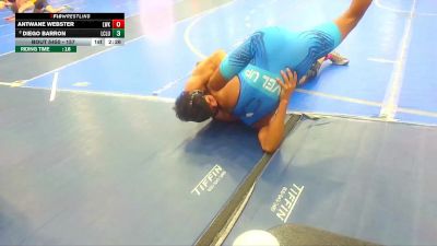 157 lbs Cons. Round 4 - Antwane Webster, Lindsey Wilson (Ky.) vs Diego Barron, Life NCWA