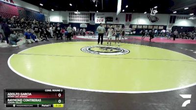 120 lbs Cons. Round 2 - Adolfo Garcia, Desert Hot Springs vs Raymond Contreras, Jurupa Valley