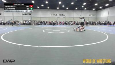 70 lbs Rr Rnd 2 - Kinslee McVey, Untouchables Girls Black vs Alaina Petro, Shelton Wrestling Academy K-6