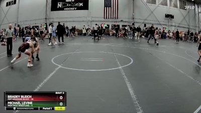 72 lbs Round 2 (4 Team) - Bradey Bleich, Mat Assassins Black vs MICHAEL LEVINE, High Pace Wrestling