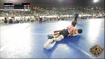 92 lbs Consi Of 16 #2 - Maddox Love, Husky Wrestling Club vs Beau Ferrell, Weatherford Youth Wrestling