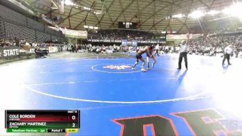 2A 138 lbs Cons. Round 3 - Cole Borden, Shelton vs Zachary Martinez, Orting