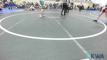 73 lbs Consolation - Noah Nicely, Twin Hills vs Jaxon Walker, Harrah Little League Wrestling