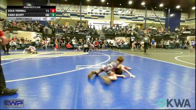 43 lbs Semifinal - Cole Terrell, F-5 Grappling vs Cash Scott, Cowboy Wrestling Club