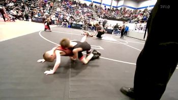 49 lbs Consi Of 8 #1 - Cashin Flying Out, Mustang Bronco Wrestling Club vs Tripp Kerth, Weatherford Youth Wrestling