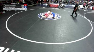 138 lbs Quarters - Cooper Carling, Bruin Elite Wrestling Club vs Isaac Navarro, Vista High School Wrestling