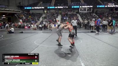 110 lbs 2nd Place Match - Tristan Walker, Frontenac Youth Wrestling Club vs James Melugin, Independence