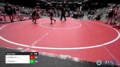 85 lbs Semifinal - Kirk Walker III, Tulsa Mafia Boys vs Elliott Gibson, Owasso Takedown Club