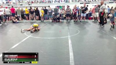 64 lbs Quarterfinals (8 Team) - Joey Ehrhart, Florida Scorpions vs Rylee Beville, Cocoa Beach WC