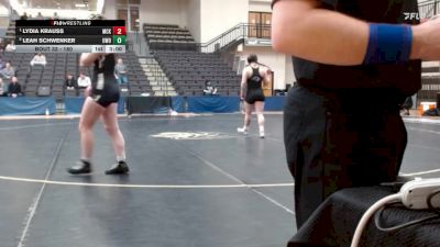 180 lbs Quarterfinal - Lydia Krauss, McKendree University vs Leah Schwenker, Wisconsin - Oshkosh