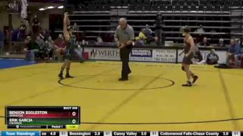 106 lbs Cons. Round 3 - Erik Garcia, Cimarron vs Benson Eggleston, Herington