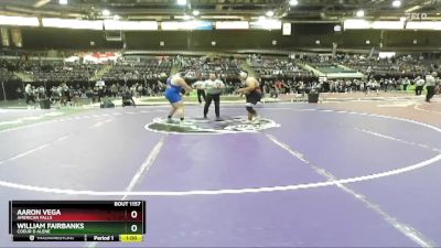 285 lbs Cons. Round 3 - Aaron Vega, American Falls vs William Fairbanks, Coeur D Alene