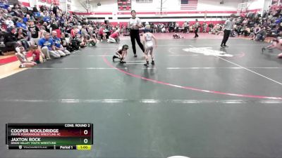 55 lbs Cons. Round 2 - Jaxton Rock, Grain Valley Youth Wrestling vs Cooper Wooldridge, Pirate Powerhouse Wrestling Ac