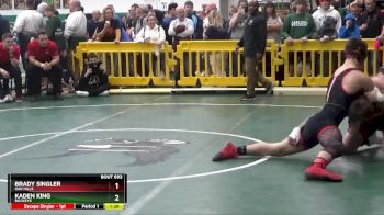 157 lbs Quarterfinal - Kaden King, BUCKEYE vs Brady Singler, OAK HILLS