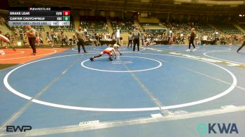 70-73 lbs Consi Of 4 - Drake Lear, Fort Gibson Youth Wrestling vs Carter Crutchfield, Keystone Wrestling Club