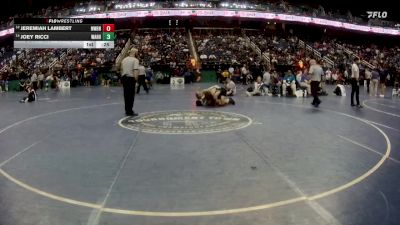 4A 175 lbs Cons. Round 2 - Joey Ricci, William Amos Hough High School vs Jeremiah Lambert, New Bern