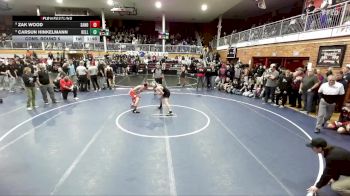 126 lbs Cons. Round 5 - Zak Wood, Sandpoint vs Carsun Hinkelmann, Kellogg