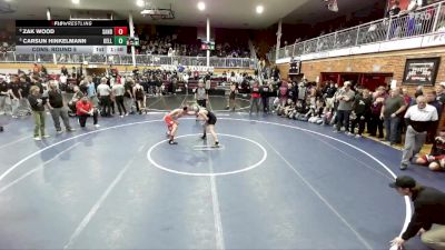 126 lbs Cons. Round 5 - Zak Wood, Sandpoint vs Carsun Hinkelmann, Kellogg