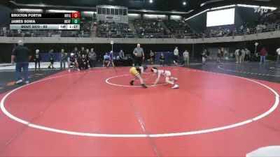 93 lbs Semifinal - Brixton Fortin, Wrightstown vs James Sowa, Wexford