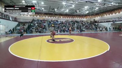 132 lbs Cons. Round 2 - Maxwell Jirak, Star Valley vs Peyton McMurdo, Star Valley