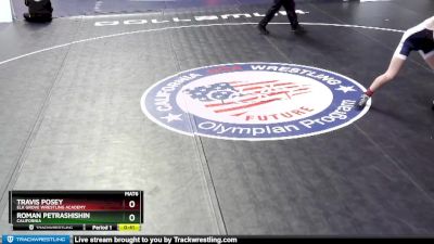 160 lbs Cons. Round 1 - Travis Posey, Elk Grove Wrestling Academy vs Roman Petrashishin, California