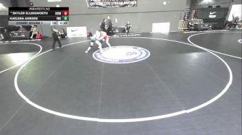 Champ. Round 1 - Skyler Ellingworth, Chaparral High School Wrestling vs Kaelena Ahrens, Vacaville Wrestling Club