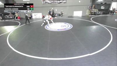 Champ. Round 1 - Skyler Ellingworth, Chaparral High School Wrestling vs Kaelena Ahrens, Vacaville Wrestling Club