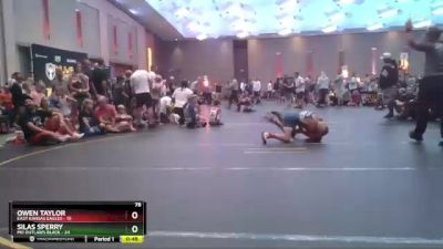 78 lbs Finals (8 Team) - Silas Sperry, MO Outlaws Black vs Owen Taylor, East Kansas Eagles