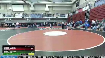 113 lbs Quarterfinal - Jacob Larson, Clackamas vs Scout Santos, Mountain View