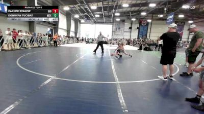 90 lbs Rr Rnd 1 - Parker Stanisz, Indiana Outlaws Red vs Donovan Tucibat, Micky's Minions White