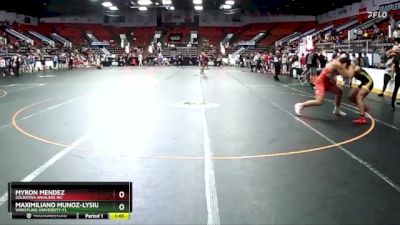 189 lbs Cons. Round 2 - Maximiliano Munoz-Lysius, Wrestling University-FL vs Myron Mendez, Soldotna Whalers WC