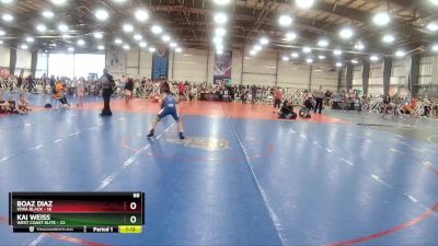 88 lbs Rd# 9- 2:15pm Saturday Final Pool - Kai Weiss, West Coast Elite vs Boaz Diaz, Iowa Black