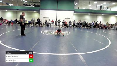 55 lbs Semifinal - Beau Mckeown, PA vs Kohyn Deputy, PA