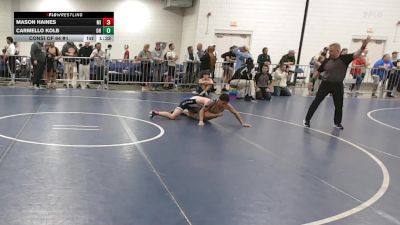 120 lbs Consi Of 64 #1 - Mason Haines, MI vs Carmello Kolb, OH