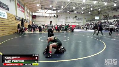 140 (142) Cons. Round 3 - Izarra Ballesteros, Miramonte vs Adrian Angeles, Castro Valley