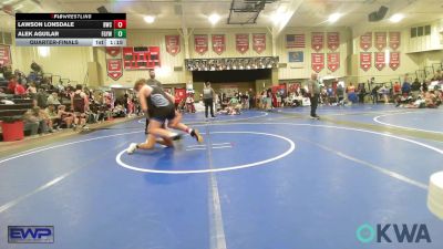 140 lbs Quarterfinal - Lawson Lonsdale, Berryhill Wrestling Club vs Alek Aguilar, Fort Gibson Youth Wrestling