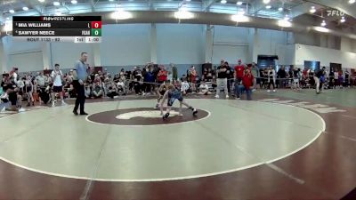 92 lbs Semifinal - Mia Williams, VB FIGHTHOUSE vs Sawyer Neece, Lebanon Youth Wrestling