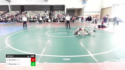 84-I2 lbs Rr Rnd 1 - Jaiden Spinella, RedNose Wrestling School vs Tristan ORourke, Marlton