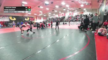 130 lbs Cons. Round 4 - Kaitlyn Crain, Redlands East Valley vs Saige Maddux, Tesoro