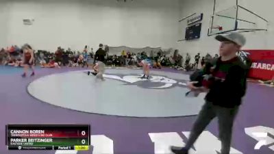 119 lbs Round 2 - Cannon Boren, Thermopolis Wrestling Club vs Parker Beitzinger, Eastside United