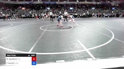 144.9-159.3 lbs Semifinal - Maria Ignatova, Purler Wrestling vs Teagan Aurich, Charlie's Angels Assassins