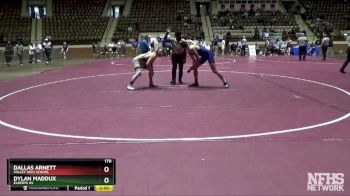 170 lbs Quarterfinal - Dylan Maddux, Elberta HS vs Dallas Arnett, Valley High School