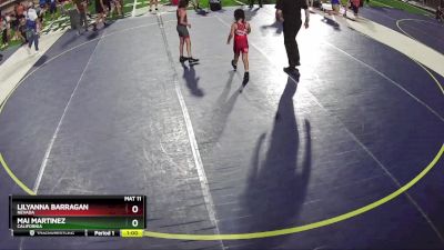 50-60 lbs Quarterfinal - Mai Martinez, California vs Lilyanna Barragan, Nevada