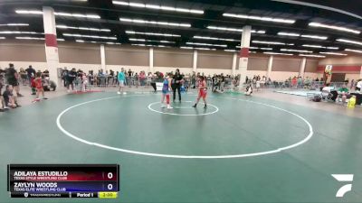 110-113 lbs Round 1 - Adilaya Estudillo, Texas Style Wrestling Club vs Zaylyn Woods, Texas Elite Wrestling Club