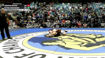 165 lbs Quarterfinal - Jonathan Meyers, Allen vs Kutter Christensen, Crater