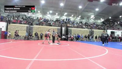 155 lbs Champ. Round 1 - Nacaiya Reeves, Lafayette Jeff vs Paige Rogers, Twin Lakes High School