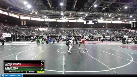 170 lbs Cons. Round 3 - Logan Tull, Wasatch Utah vs James Greene, Moscow