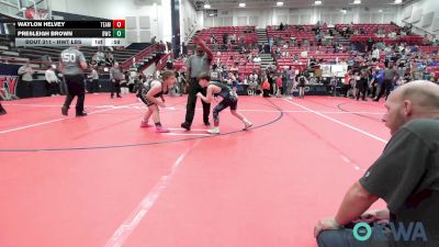Semifinal - Waylon Helvey, Team Guthrie Wrestling vs Presleigh Brown, Bobcat Wrestling Club